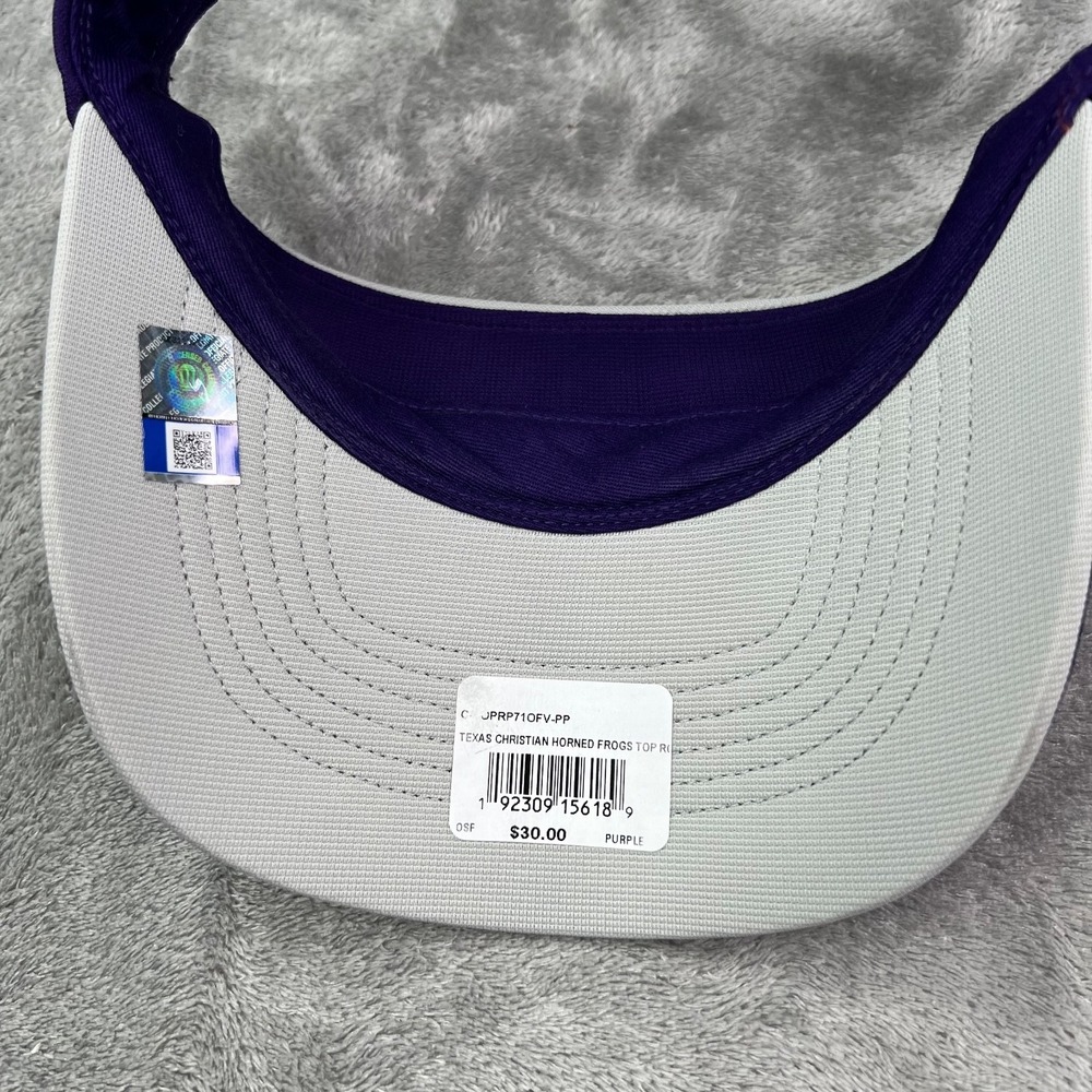 '47 Brand TCU Horned Frogs NCAA Purple Adjustable Football Visor New with Tags‎ - Picture 5 of 7